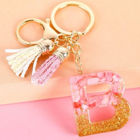 3/$25❗️Boho Letter “B” Charm keychain - Picture 1 of 3